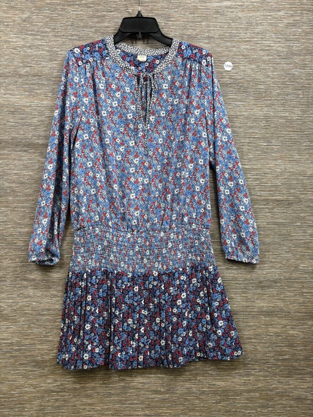 GAP Women's Dress Dropped Waist Shirred Pleated Skirt Size S Black Blue
